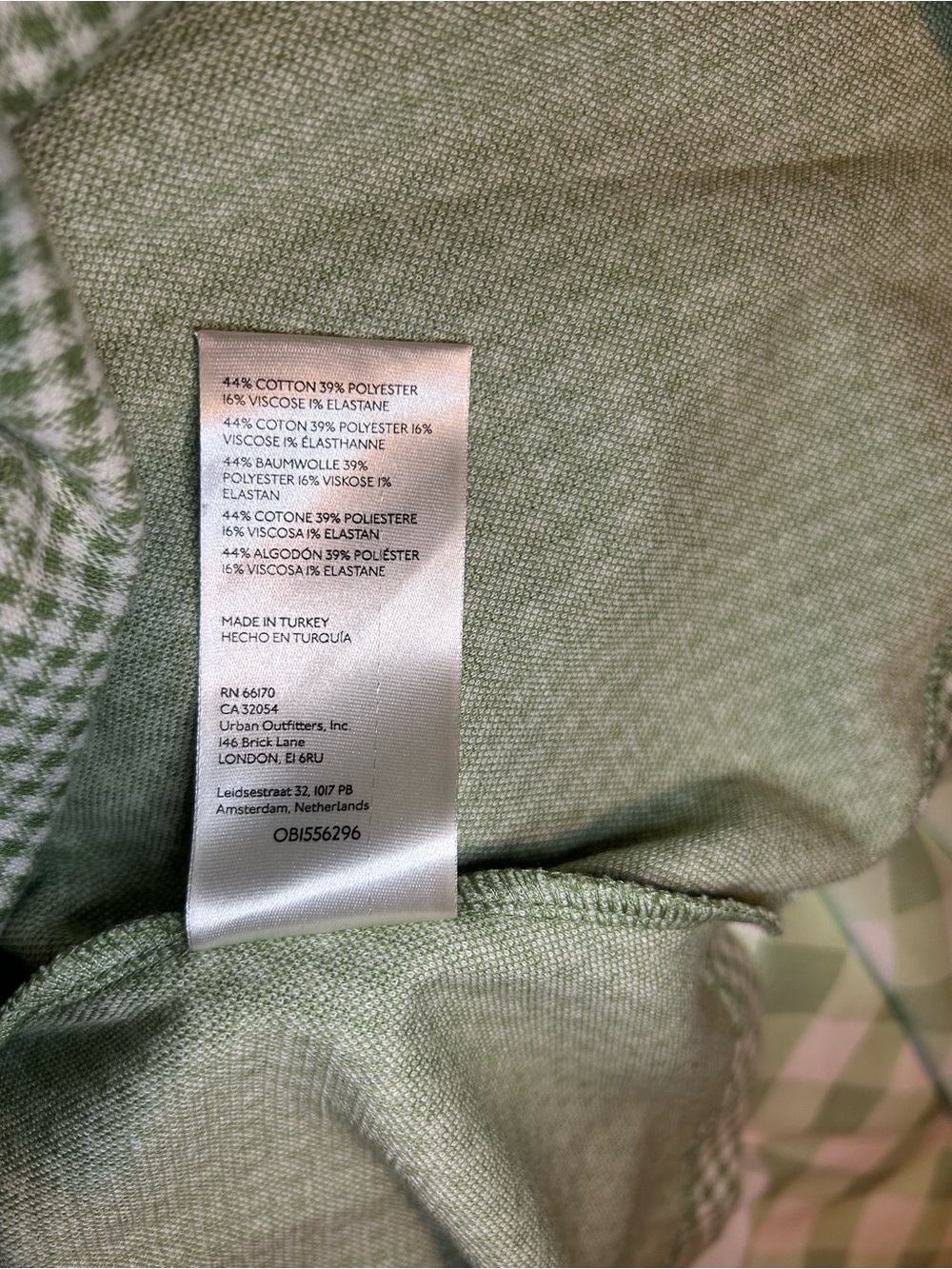 Free People Honey Pleated Gingham Mini Skirt Green - Picture 11 of 11